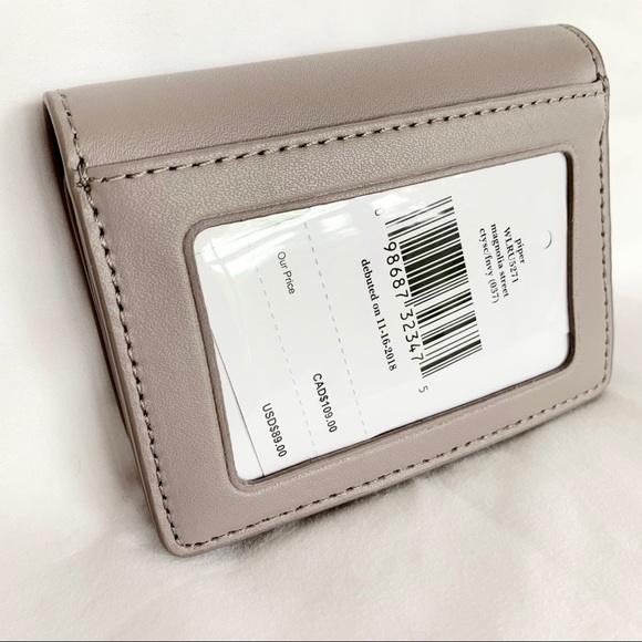 NWT Kate Spade genuine leather wallet gray - Picture 3 of 7